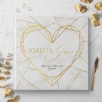 Księga Gości Weselnych czarne lub białe kartki - Marmurkowa