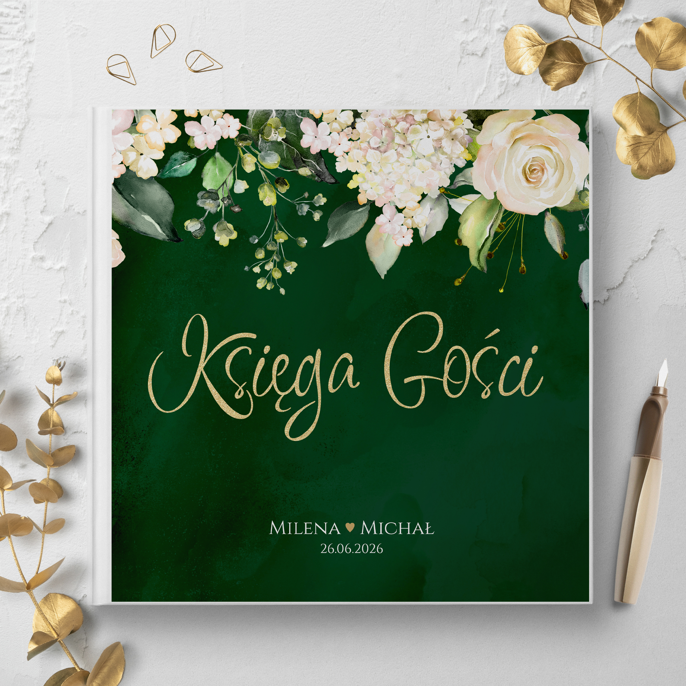 KG_Megan2 Księga Gości Weselnych czarne lub białe kartki - Megan - obrazek 1