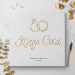 Księga Gości Weselnych czarne lub białe kartki - Złote