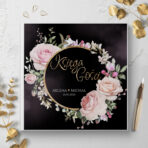 Księga Gości Weselnych czarne lub białe kartki - Peonia2