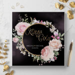 Księga Gości Weselnych czarne lub białe kartki - Peonia2