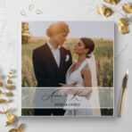 Księga Gości Weselnych ze zdjęciem czarne lub białe kartki