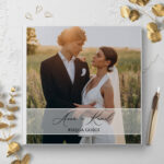 Księga Gości Weselnych ze zdjęciem czarne lub białe kartki
