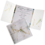 Zaproszenia ślubne z kalką Amelia - inicjały