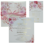 Zaproszenia ślubne złocone z kalką Aurora - 10 wzorów - obrazek 3