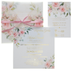 Zaproszenia ślubne złocone z kalką Aurora - 10 wzorów - obrazek 5