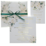 Zaproszenia ślubne złocone z kalką Aurora - 10 wzorów - obrazek 4