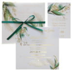 Zaproszenia ślubne złocone z kalką Aurora - 10 wzorów - obrazek 9