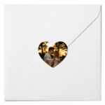 Naklejki ślubne na koperty SERCA ze zdjęciem  - 54 szt.