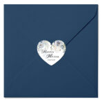Naklejki ślubne na koperty SERCA  - 54 szt - obrazek 5