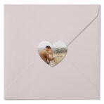 Naklejki ślubne na koperty SERCA ze zdjęciem  - 54 szt. - obrazek 4