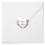 Naklejki ślubne na koperty SERCA  - 54 szt