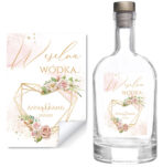 Naklejki na wódkę weselną - Adela- 8 szt. - obrazek 6