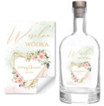 Naklejki na wódkę weselną - Adela- 8 szt.