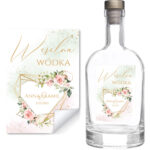 Naklejki na wódkę weselną - Adela- 8 szt.