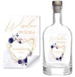 Naklejki na wódkę weselną - Adela- 8 szt. - obrazek 2