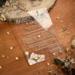 Zaproszenia Ślubne na pleksi kwia