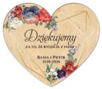 magnesy z podziękowaniem dla gości drewniane