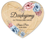 magnesy z podziękowaniem dla gości drewniane