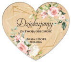 magnesy z podziękowaniem dla gości drewniane