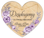 magnesy z podziękowaniem dla gości drewniane