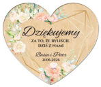 magnesy z podziękowaniem dla gości drewniane