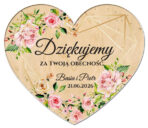 magnesy z podziękowaniem dla gości drewniane