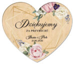 magnesy z podziękowaniem dla gości drewniane