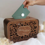 Drewniana skrzynka na koperty - czereśnia antyczna - obrazek 2