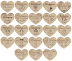 Magnesy w kształcie serca dla gości weselnych grawerowane - obrazek 4