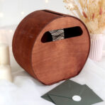 drewniana skrzynka na koperty