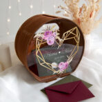 drewniana skrzynka na koperty z pleksi