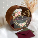 drewniana skrzynka na koperty z pleksi