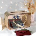 drewniana skrzynka na koperty z pleksi