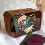 Drewniana skrzynka na koperty – Ariana2 - czereśnia antyczna