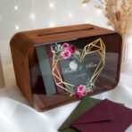 Drewniana skrzynka na koperty – Ariana2 - czereśnia antyczna - obrazek 5