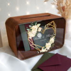 Drewniana skrzynka na koperty – Ariana2 - czereśnia antyczna - obrazek 4