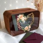 Drewniana skrzynka na koperty – Ariana2 - czereśnia antyczna - obrazek 3