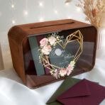 Drewniana skrzynka na koperty – Ariana2 - czereśnia antyczna - obrazek 2