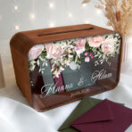 Drewniana skrzynka na koperty – Elza - czereśnia antyczna - obrazek 7