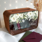 Drewniana skrzynka na koperty – Elza - czereśnia antyczna - obrazek 4