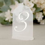 Numerki na stół weselny akrylowe pleksi mleczna satynowa