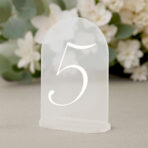 Numerki na stół z pleksi mleczna - łuk - obrazek 2