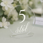 Numerki akrylowe pleksi na stół weselny