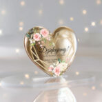 Magnesy Serca lustrzane złote podziękowania dla gości