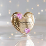 Magnesy Serca lustrzane złote podziękowania dla gości