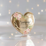 Magnesy Serca lustrzane złote podziękowania dla gości