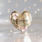 Magnesy Serca lustrzane złote podziękowania dla gości