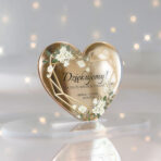 Magnesy Serca lustrzane złote podziękowania dla gości