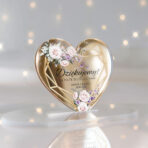 Magnesy Serca lustrzane złote podziękowania dla gości